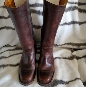 Frye campus boots size 8 brown